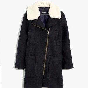 Madewell Eldridge Wool Zip Coat XL (no fur collar)